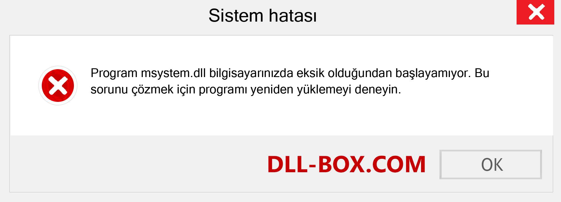 msystem.dll dosyası eksik mi? Windows 7, 8, 10 için İndirin - Windows'ta msystem dll Eksik Hatasını Düzeltin, fotoğraflar, resimler